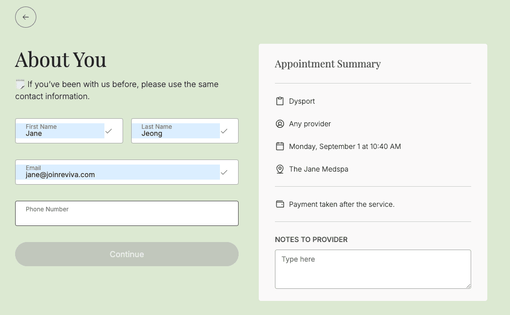 A booking system built for lead capture